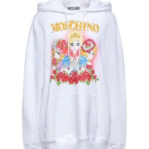 Moschino White Hoodie with Colorful Graphic
